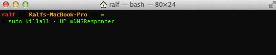 DNS-Cache in Mac OS X löschen