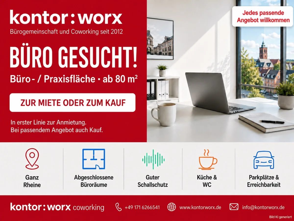 kontor:worx sucht neue Räume in Rheine
